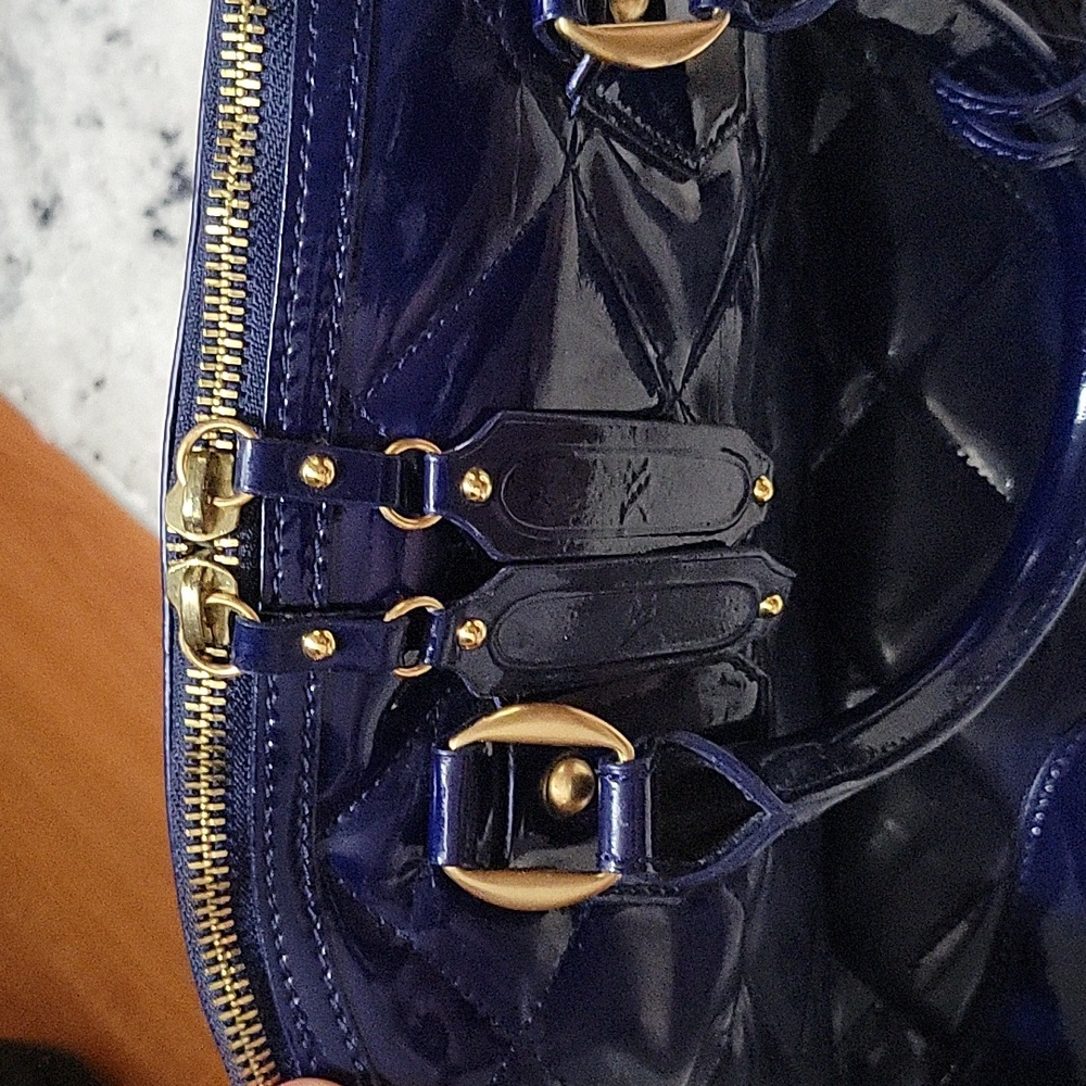 Maxx New York Blue Quilted Satchel - Picture 7 of 7